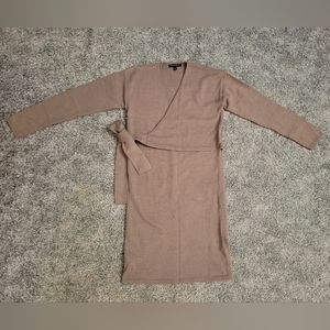 BR WRAP KNEE-LENGTH SWEATER DRESS